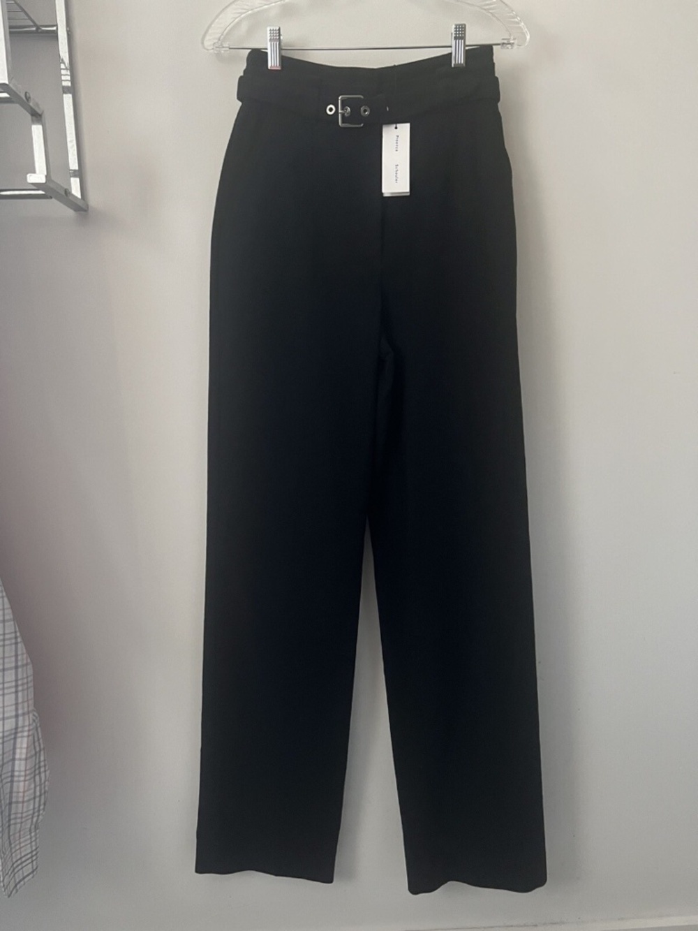 Proenza Schouler Exaggerated Black Pants Made In Italy Size 2 NWT